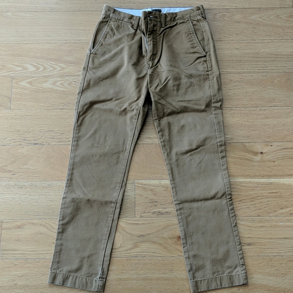 🔥J CREW MEN'S CHINO PANTS GOLD GOLD SILM 29X30